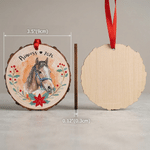 Adorno navideño de madera personalizado para el árbol de Navidad con foto de mascota, con nombre y año. Regalo de Navidad para los amantes de las mascotas.