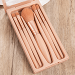 Personalised Ballet Bear Birth Flower 5 Pcs Makeup Brushes Box Set with Name and Mirror Dance Competition Birthday Gift for Women Ballet Lovers