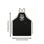 Personalised Don't Mess with The Chef Humorous Text Baking Canvas Apron with Name Daily Cooking Use Birthday Gift for Husband Dad Cooking Lover