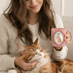 Taza de café de cerámica personalizada con foto de una mascota adorable, de 11 oz o 15 oz, con nombre y posavasos; regalo de cumpleaños o para una fiesta de mascotas, ideal para amigos amantes de las 