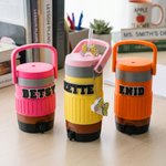 Personalized 3D Printed Pencil Design Name Can Holder Cooler Straw Topper Bottle Charm Back to School Appreciation Gift for Teacher Students