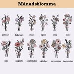 Personlig förvaringsväska i oxford-tyg med namn och månadsblomma rymlig rund stickväska en mysig present till den som virkar
