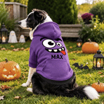 Individuell gestalteter, mehrfarbiger, lustiger Halloween-Hoodie für Hunde mit weichem, bequemem Stoff und Namensaufdruck – das perfekte Halloween-Partygeschenk für Tierliebhaber und Hundebesitzer