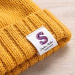 Initiales personnalisées et colorées, 100 % coton, lot de 50 étiquettes à coudre avec nom et texte, pour vêtements, article fait main, cadeau d'anniversaire pour les amateurs de loisirs créatifs