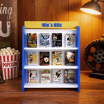 Personalised Miniature VHS Movie Display Shelf with Text and Movie Tape Christmas Movie Night Birthday Gift for Movie Lovers