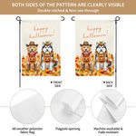 Personalized Happy Halloween Cartoon Pet Garden Flag with Photo Garden Decor Halloween Party Gift for Pet Lovers Pet Owners