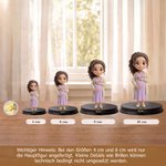 Personalisierte Mom-to-be 3D-Figur vom Foto | Holzsockel mit Wunschtext | Schreibtisch-Deko | Schwangerschaft & Babyshower Geschenk für werdende Mama