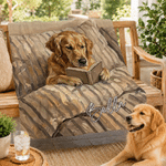 Personalised Oil Painting Style Pet Photo Soft Throw Blanket with Name Home Decor Birthday Gift for Pet Owner Lover