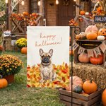 Personalized Happy Halloween Cartoon Pet Garden Flag with Photo Garden Decor Halloween Party Gift for Pet Lovers Pet Owners