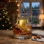 Personligt whiskyglas 295 ml med namn unik present till pappa och jägare perfekt för jaktlaget efter älgjakt