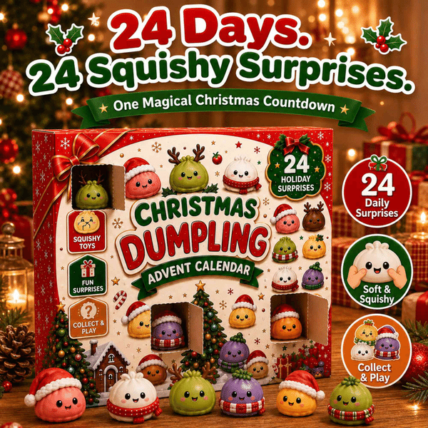 2026 Christmas Advent Calendar, 24 Days Mini Squishy Toys, Kawaii Dumpling Surprise Countdown Design, Christmas Gift for Girls/Boys