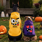 Individuell gestalteter, mehrfarbiger, lustiger Halloween-Hoodie für Hunde mit weichem, bequemem Stoff und Namensaufdruck – das perfekte Halloween-Partygeschenk für Tierliebhaber und Hundebesitzer