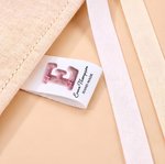 Initiales personnalisées et colorées, 100 % coton, lot de 50 étiquettes à coudre avec nom et texte, pour vêtements, article fait main, cadeau d'anniversaire pour les amateurs de loisirs créatifs