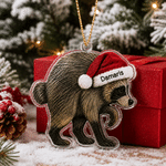 Personalised Jimothy Raccoon Shaped Acrylic Ornament with Name Home Decor Christmas Gift for Family Friends