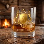 Personligt whiskyglas 295 ml med namn unik present till pappa och jägare perfekt för jaktlaget efter älgjakt