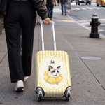 Personalized Watercolor Style Pet Photo Suitcase Cover with Name Fits 18-32 Inches Suitcase Travel Birthday Gift for Friends Besties
