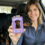 Personalized Multicolour Cartoon Pet Photo Car Visor Clip with Name and Text Car Accessory Pet Loss Memorial Gift for Pet Owner Lover 4