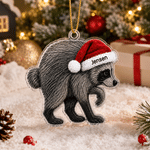 Personalised Jimothy Raccoon Shaped Acrylic Ornament with Name Home Decor Christmas Gift for Family Friends