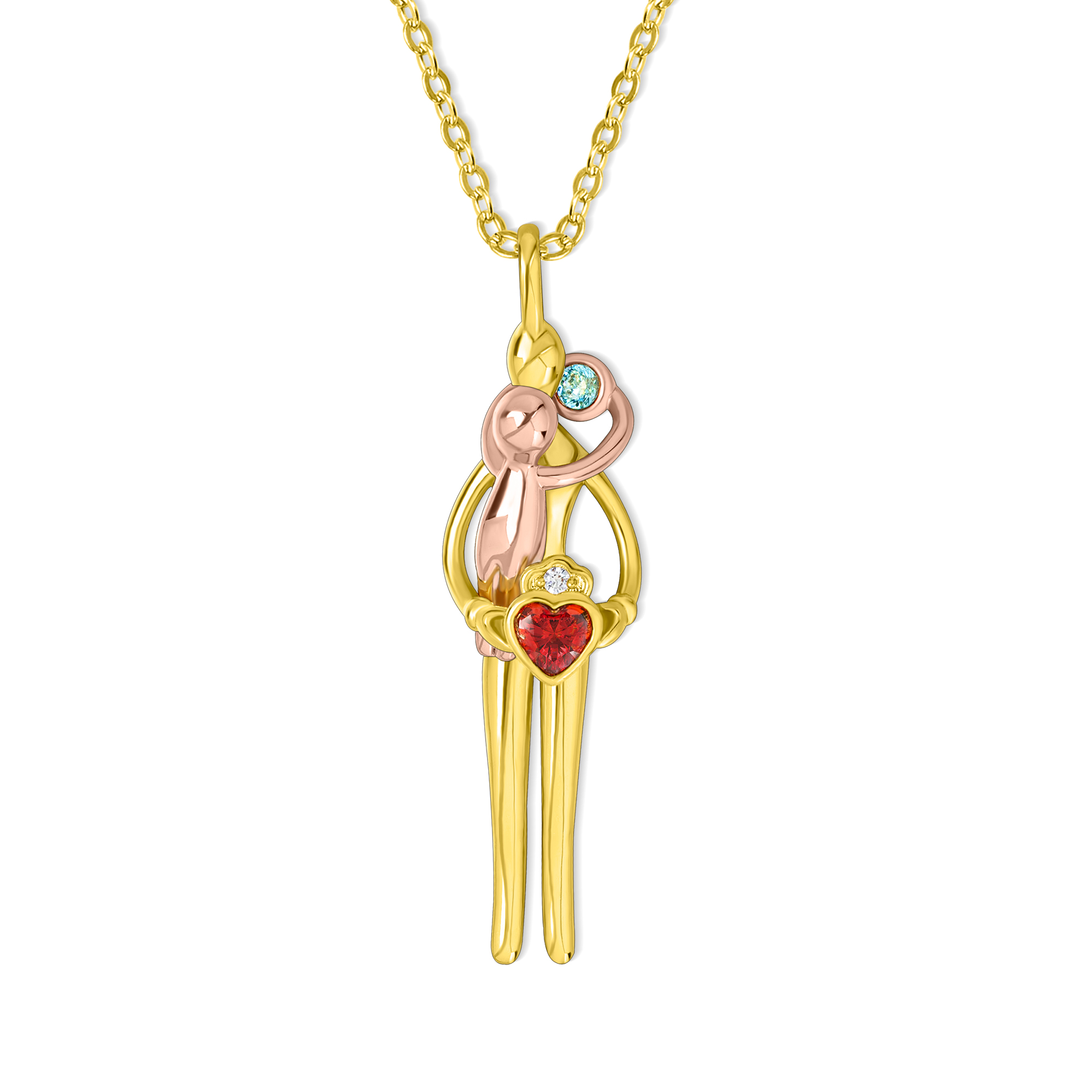 Gold and Rose Gold pendant necklace