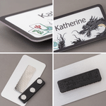Personalised Multicolour Dragon Mahjong Design Magnetic Name Tag with Name Mahjong Night Group Club Gift for Mahjong Lovers Players