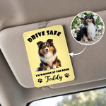 Personalized Multicolour Cartoon Pet Photo Car Visor Clip with Name and Text Car Accessory Pet Loss Memorial Gift for Pet Owner Lover 3