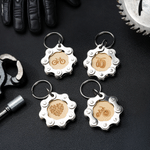 Personalized Upcycled Bicycle Chain Keychain