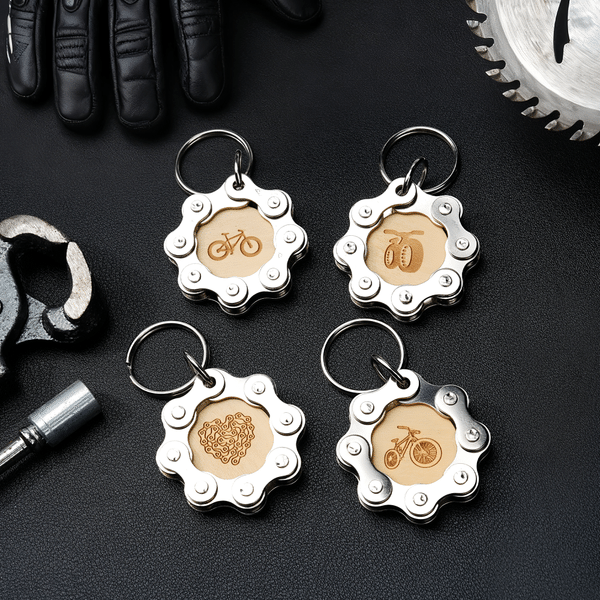 Personalized Upcycled Bicycle Chain Keychain