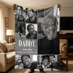 Coperta morbida multicolore con collage personalizzato di 7 foto, con nome e testo: regalo commemorativo per la famiglia e gli amici