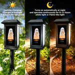 Personalized Cute Pet-in-Ghost Hug Solar Garden Light with Name and Photo Courtyard Decor Halloween Gift for Family Friend Pet Owner