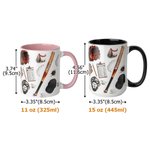 Personalised 3D-Effect Artwork Baseball Equipments Ceramic Mug with Name Game Day Birthday Gift for Baseball Fan