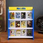 Personalised Miniature VHS Movie Display Shelf with Text and Movie Tape Christmas Movie Night Birthday Gift for Movie Lovers