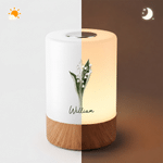 Luz nocturna personalizada con flor del mes de nacimiento, intensidad regulable, colores ajustables, control táctil, con nombre y mando a distancia; decoración para el dormitorio; regalo de cumpleaños