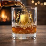 Personligt whiskyglas 295 ml med namn unik present till pappa och jägare perfekt för jaktlaget efter älgjakt