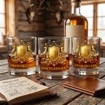 Personligt whiskyglas 295 ml med namn unik present till pappa och jägare perfekt för jaktlaget efter älgjakt