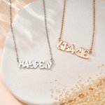 Personalised Dainty Graffiti Style Font Necklace with Name Daily Wear Christmas Birthday Gift for Woman