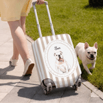 Personalized Watercolor Style Pet Photo Suitcase Cover with Name Fits 18-32 Inches Suitcase Travel Birthday Gift for Friends Besties