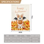 Personalized Happy Halloween Cartoon Pet Garden Flag with Photo Garden Decor Halloween Party Gift for Pet Lovers Pet Owners