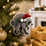 Personalised Jimothy Raccoon Shaped Acrylic Ornament with Name Home Decor Christmas Gift for Family Friends