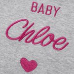 Personalized Multicolor Embroidered Heart Pattern 100% Cotton Baby Bodysuit with Name Birthday Baby Shower Gift for Newborns Parents