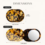 Personalized Birth Flower Durable Hair Comb with Name and Mirror Daily Use Travel Birthday Anniversary Gift for Women Friends