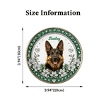 Personalized Floral 3D-Effect Artwork Pet Photo Ceramic Trinket Jewelry Dish with Name Daily Use Anniversary Birthday Gift for Pet Owner