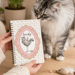 Personalised Cute Cartoon Pet Photo A5 Spiral Journal Notebook with Name Back to School Daily Use Birthday Gift for Pet Owner Lover Parent