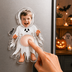 Personalized Squishy Belly Shockproof Acrylic Fridge Magnet with Name and Photo Home Decor Halloween Gift for Couple Friends