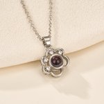 Gepersonaliseerde ketting met fotoprojectie van een pootafdruk van een huisdier – Sierlijke sieraden, jubileum- of herdenkingscadeau voor eigenaren en liefhebbers van huisdieren