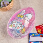 Gepersonaliseerd, schattig paasei in de vorm van een paashaas, te vullen, in jumboformaat, met naam – voor in de paasmand, feestgeschenkjes, paasgeschenk voor kinderen