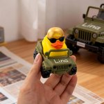 Personalised Cute Mini Jeep Rubber Duck with Name Interesting Car Accessory Birthday Gift for Jeep Owners