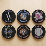 Personalized Baseball Softball Team Logo Comfortable Bucket Seat Cushion with Text and Logo Sports Use Appreciation Gift for Coaches Players