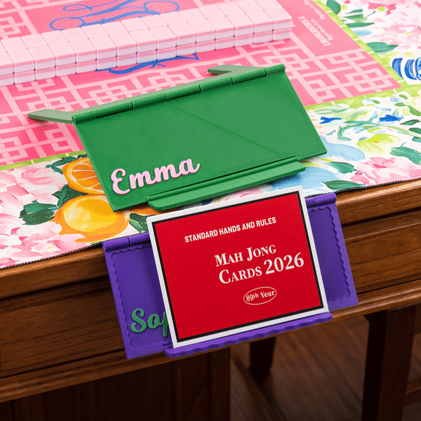 Personalized 3D Printed Foldable Mahjong Card Holder for Table with Name Mahjong Game Night Gift for Mahjong Lovers