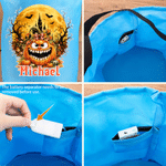 Personalisierte Halloween-Tasche im Kürbis-Design mit LED-Beleuchtung und Namensaufdruck – Halloween-Geschenk für Kinder zum „Süßes oder Saures“-Spielen