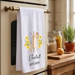 Personalized Birth Flower Baking Tools Super Absorbent Cotton Waffle Towel with Name Kitchen Use Housewarming Birthday Gift for Mom Grandma Baker